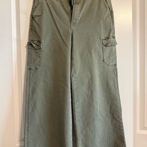 PAIGE Women's Olive Flare Jeans